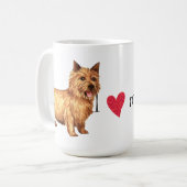 Mug J'aime mon Norwich Terrier (Devant gauche)