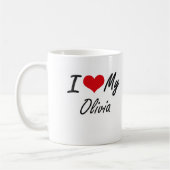 Mug J'aime mon Olivia (Gauche)