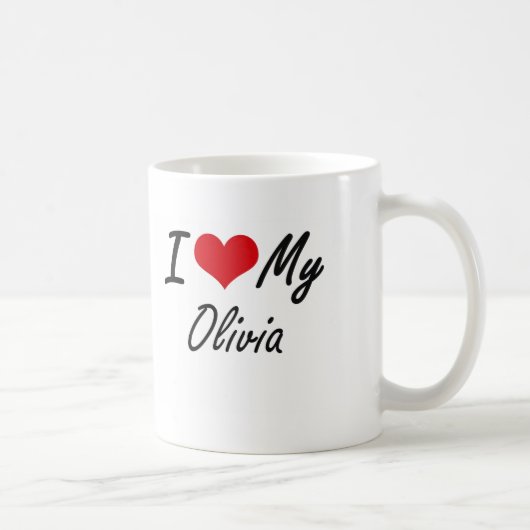 Mug J'aime mon Olivia (Droite)