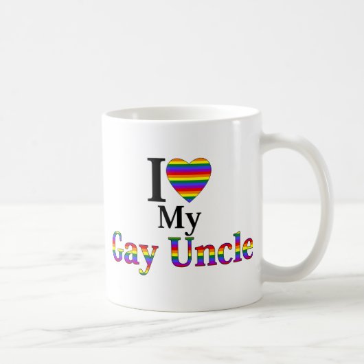 Mug J'Aime Mon Oncle Gay (Droite)