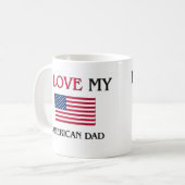 Mug J'aime mon papa américain (Devant gauche)