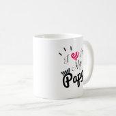 Mug J'aime mon papa design (Devant droit)