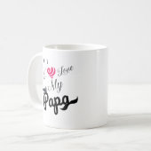 Mug J'aime mon papa design (Devant gauche)