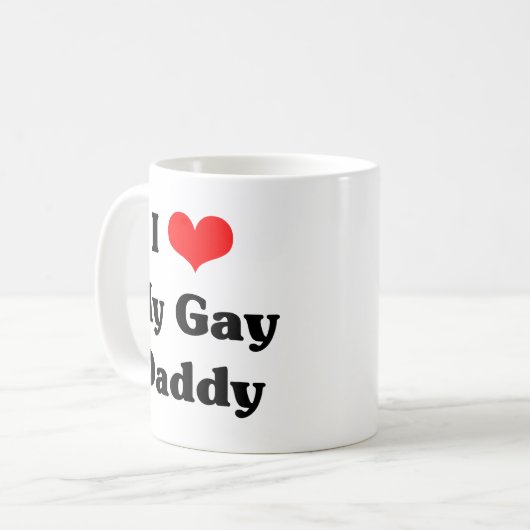 Mug J'aime mon papa gai (Devant gauche)