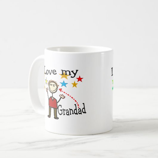 Mug J'aime mon papa grand (Devant gauche)