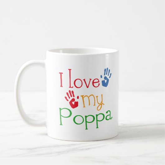 Mug J'aime mon pépère (Handprints) (Gauche)