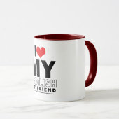 Mug J'aime mon petit ami anglais (Devant droit)