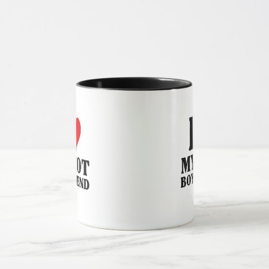 Mug J'Aime Mon Petit Ami Chaud, J'Aime Mon Petit Ami C (Centre)