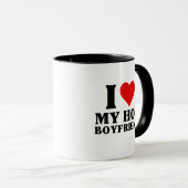 Mug J'Aime Mon Petit Ami Chaud, J'Aime Mon Petit Ami C (Devant droit)