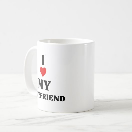 Mug J'Aime Mon Petit Ami Chaud, J'Aime Mon Petit Ami C (Devant gauche)