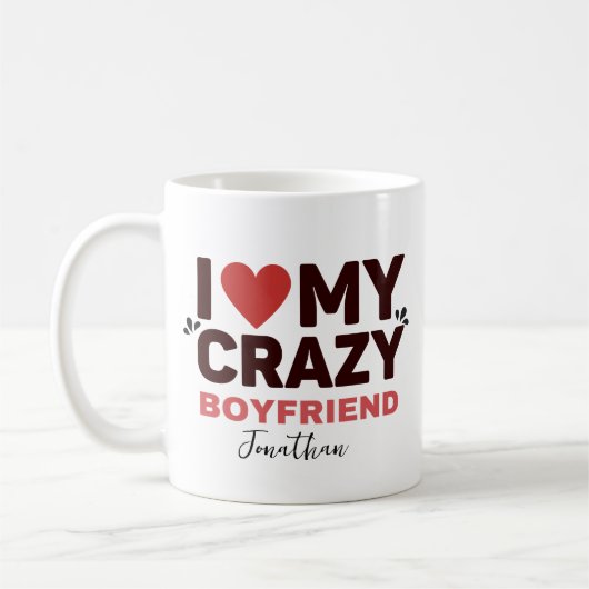 Mug J'Aime Mon Petit Ami Fou (Gauche)