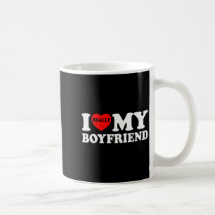 Mug J'aime mon petit ami I Heart Bf Couple drôle Saint