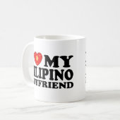 Mug J'aime mon petit ami philippin (Devant gauche)