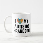 Mug J'Aime Mon Petit-Fils Autiste (Gauche)