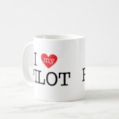 Mug J'aime mon pilote (Devant gauche)