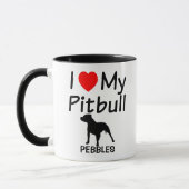 Mug J'Aime Mon Pitbull Dog (Gauche)