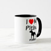 Mug J'Aime Mon Pitbull Dog (Devant droit)