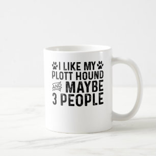 Mug J'aime mon Plott Hound et 3 personnes