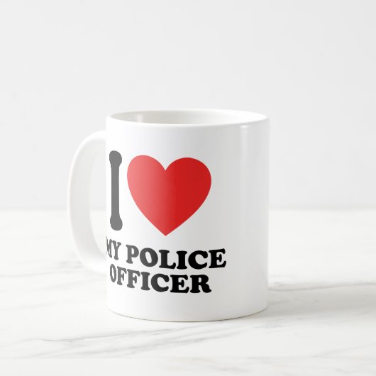 Mug J'Aime Mon Policier (Devant gauche)