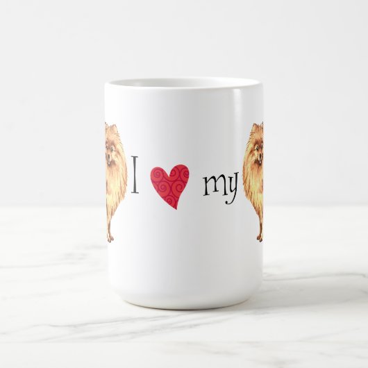 Mug J'aime mon Pomeranian (Centre)