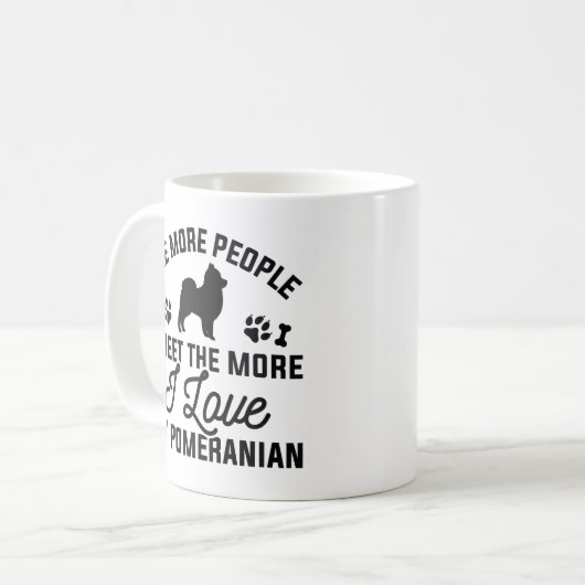 Mug J'Aime Mon Poméranien (Devant gauche)