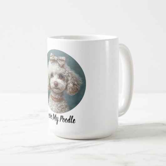 Mug J'Aime Mon Poodle (Devant droit)