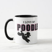 Mug J'Aime Mon Poodle Noir (Gauche)