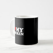 Mug J'aime mon poulet, j'adore mon poulet (Devant gauche)