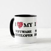 Mug J'aime mon programmateur de logiciel (Devant gauche)