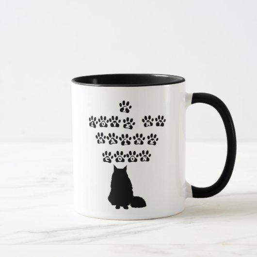 Mug J'aime mon ragondin du Maine--Texte noir (Droite)