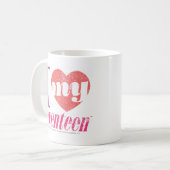 Mug J'aime mon rose 17 (Devant gauche)