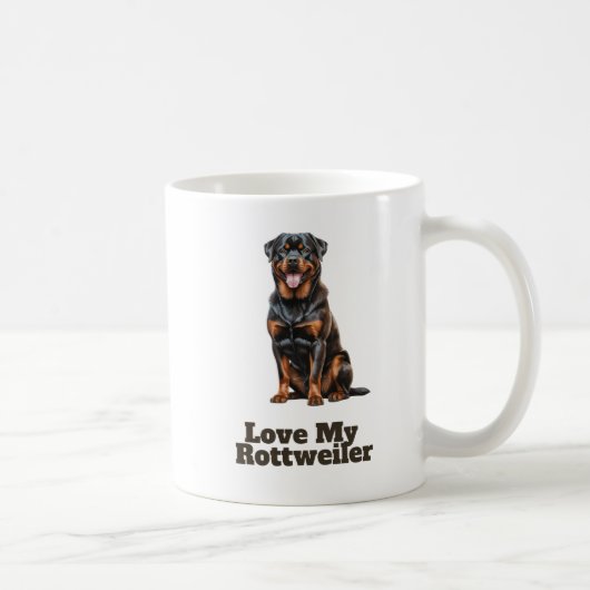 Mug "J'aime mon Rottweiler (Droite)