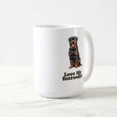 Mug "J'aime mon Rottweiler (Devant droit)