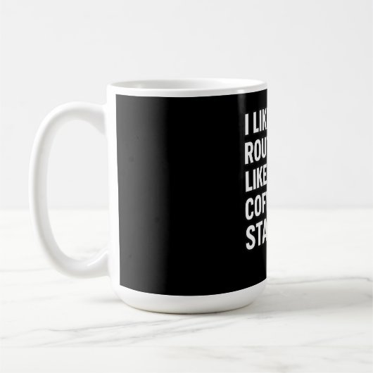 Mug J'aime mon routage comme mon café statique (Gauche)