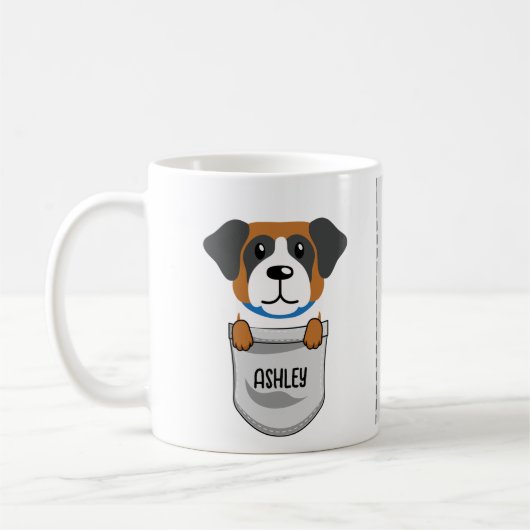 Mug J'Aime Mon Saint Bernard Chien Animaux de Compagni (Gauche)