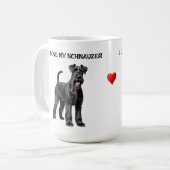 Mug J'Aime Mon Schnauzer (Devant gauche)