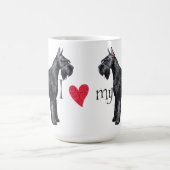 Mug J'aime mon Schnauzer géant (Centre)