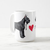 Mug J'aime mon Schnauzer géant (Devant gauche)