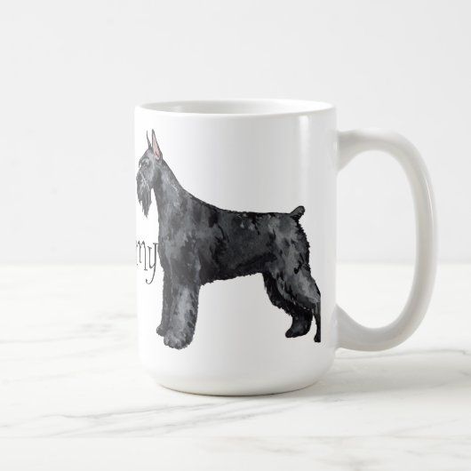 Mug J'aime mon Schnauzer géant (Droite)