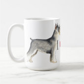 Mug J'aime mon Schnauzer miniature (Gauche)