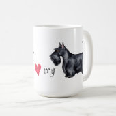 Mug J'aime mon Scottie (Devant droit)