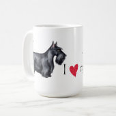 Mug J'aime mon Scottie (Devant gauche)