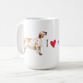Mug J'aime mon Setter anglais (Devant gauche)