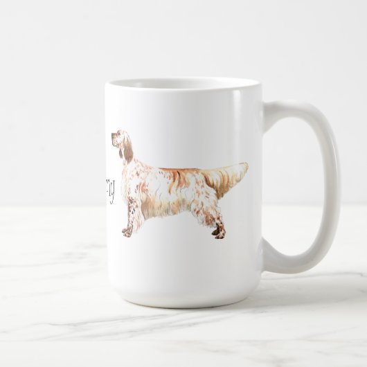 Mug J'aime mon Setter anglais (Droite)