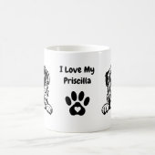 Mug J'aime mon SHEPHERD AUSTRALIEN | Nom et Empreinte  (Centre)