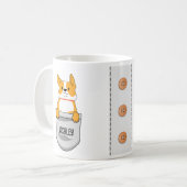 Mug J'Aime Mon Shiba Inu Chien Animateur Coeur Glissan (Devant gauche)