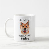 Mug J'aime mon Shiba Inu chien monogramme (Gauche)