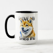 Mug J'Aime Mon Shiba Inu | Propriétaire de chien (Gauche)