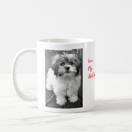 Mug J'aime mon Shih Tzu Bichon (Gauche)