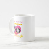 Mug J'aime mon style de pingouin de cannette de fil (Devant gauche)